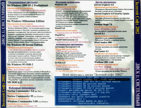 Золотой Софт 2002 - Диск 1